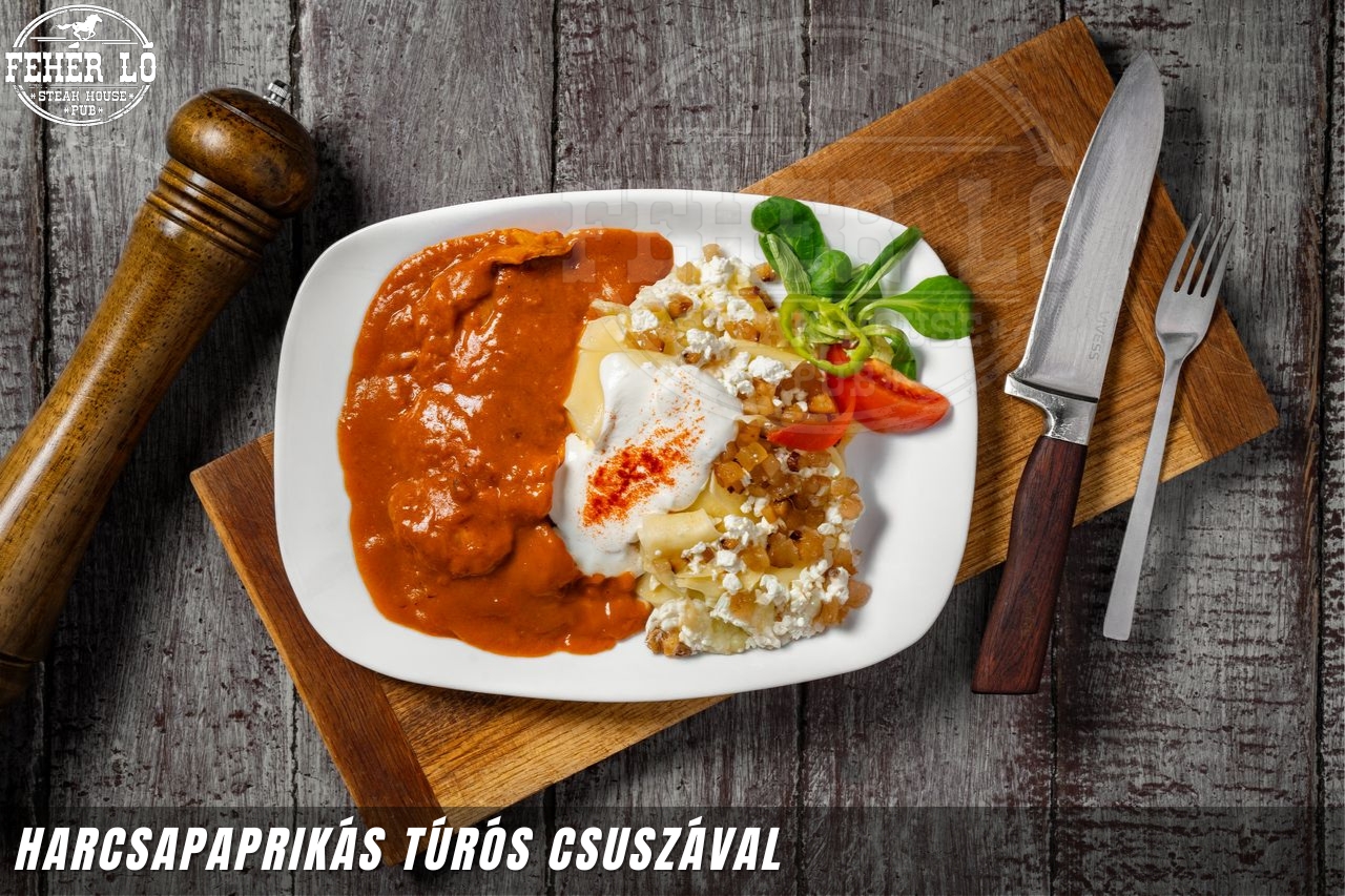 Harcsapaprikás túrós csuszával